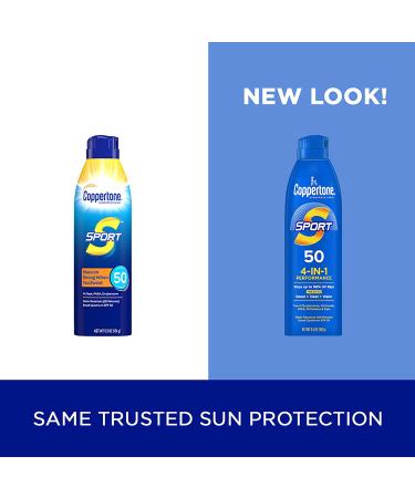 Coppertone SPORT Sunscreen Spray SPF 50 - Water Resistant Bulk Pack - 5.5 Oz, Pack of 3 - Buy Online on SooperMarket.com