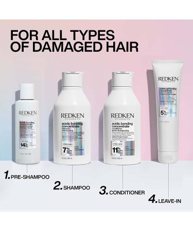 Redken Bonding Shampoo for Damaged Hair Repair - Acidic Bonding Concentrate - 10.1 Fl Oz (Pack of 2) - Buy Online on SooperMarket.com