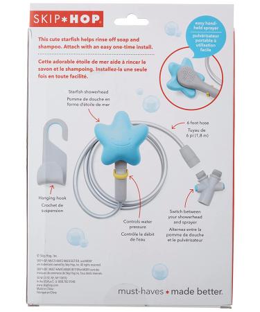 Skip Hop Moby Blue Baby Bath Showerhead - Soft & Gentle Bath Time for Infants - Buy Online on SooperMarket.com