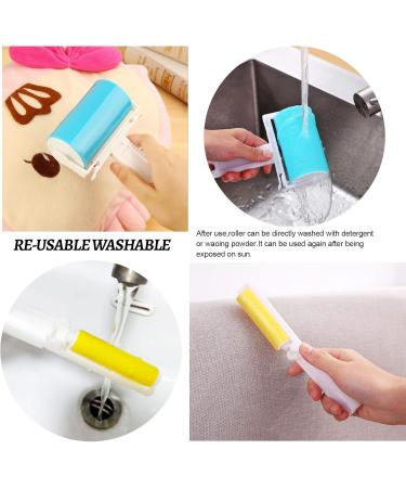 6-Pack Reusable Washable Lint Rollers - Portable Sticky Roller for Furniture Carpets & Clothing - Eco-Friendly & Foldable with Cover - Buy Online on SooperMarket.com