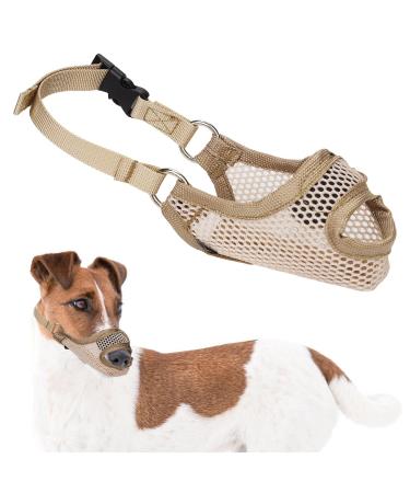 Muzzle for a large medium -sized little dog soft muzzle against barking with opening at the front breathable muzzle against chewing muzzle for dogs gift for pets (s)