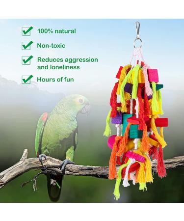 Rypet Parrot Chewing Toys for Conures, Cockatiels & African Grey - Cage Bite Wooden Blocks for Amazon Parrots - Buy Online on SooperMarket.com
