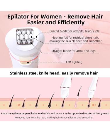 Journeyside 5-in-1 Wireless Epilator for Women | Long-Lasting Hair Removal Lady Shaver & Facial Spa Wet & Dry with LED Light - Buy Online on SooperMarket.com