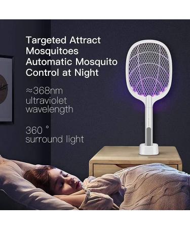 Weidasi 2 in 1 Large Electric Mosquito Swatter Bug Zapper Mosquito Lamp Fly Killer Insect Swatte 3000 Volt USB Rechargeable LED Purple Light Trapping Mosquitoes 3 Layers Safety Mesh Design - Buy Online on SooperMarket.com