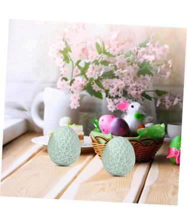 STOBOK Easter Egg Mold Silicone Molds Easter Soap Diy Supply Candle Mold Decorations Vertical Stripes White 7x6.5cm - Buy Online on SooperMarket.com