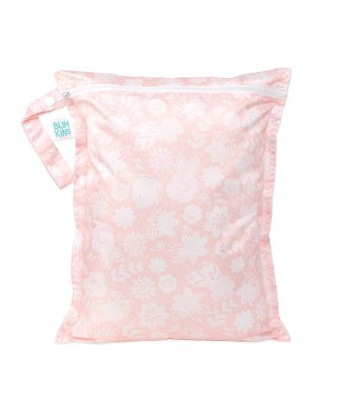 Bumkins Waterproof Wet Bag, Washable, Reusable for Travel, Beach, Pool, Stroller, Diapers, Dirty Gym Clothes, Wet Swimsuits, Toiletries, 12x14  Lace