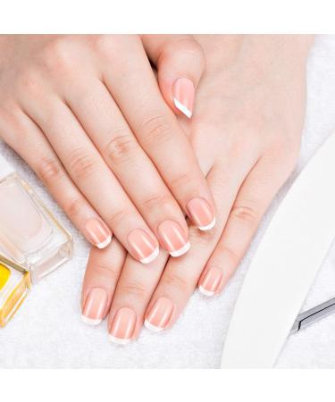 360 Pieces French False Nails Artificial Fingernails Pink White French Fake Nail Tips Kit 12 Sizes Full Cover with Nail Files and Stick for Salon DIY Decoration - Buy Online on SooperMarket.com