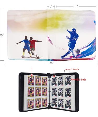 GHIUAN Soccer Card Binder - 720 Pocket Trading Cards Collector Album with Sleeves - Football Type 2 - Buy Online on SooperMarket.com