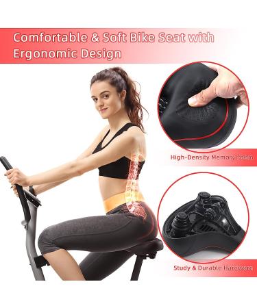 Oversized Memory Foam Bike Seat for Peloton & Spin Bikes | Waterproof Red Saddle | Universal Fit Replacement for Road & Exercise Bicycles - Buy Online on SooperMarket.com