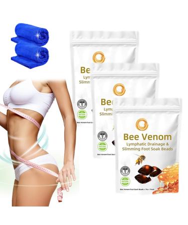 Lukmlca Bee Venom Lymphatic Drainage & Slimming Foot Soak Beads Body Detox Foot Soak Beads Aprolo Detoxingherbs Cleansing Foot Soak Beads Lukmlca Bee Venom Lymphatic Drainage Foot Soak (3pcs)
