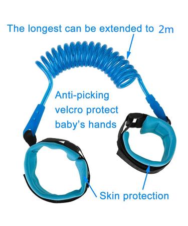 Anti Lost Toddler Leash | Child Safety Wrist Link | Kids Boys Wristband (2M Blue) - Buy Online on SooperMarket.com