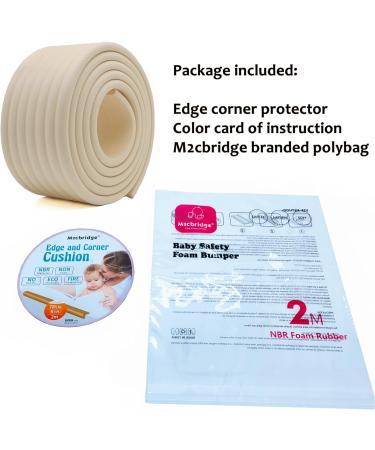 M2cbridge Multifunctional Edge and Corner Guard 2m (Brown) - Baby Safety Bumper DIY Coverage - Buy Online on SooperMarket.com