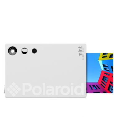 Zink Polaroid Mint Instant Print Digital Camera (White), Prints on Zink 2x3 Sticky-Backed Photo Paper Camera White