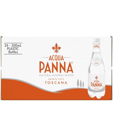 Acqua Panna Natural Spring Water, 16.9 Fl. Oz. Plastic Bottles, Pack of 24