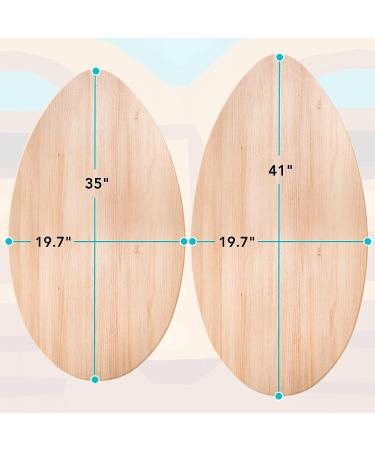 TCXDG Skipper Skimboard 35&41 Inch Wooden Beginners Skim Board - Easy Grip Sand Board for Beach - Blue Skeleton Design - Buy Online on SooperMarket.com