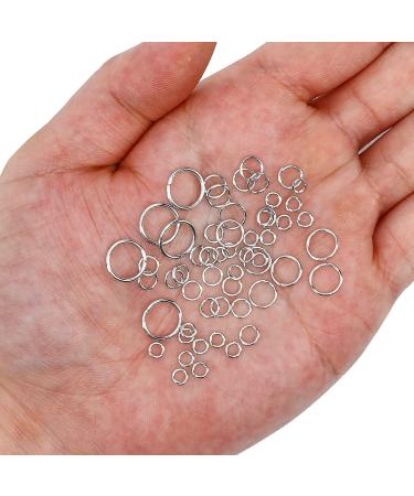 1000pcs Stainless-Steel Jump Rings Set for Jewelry Making - 4mm-10mm Silver O Ring Connectors - Buy Online on SooperMarket.com
