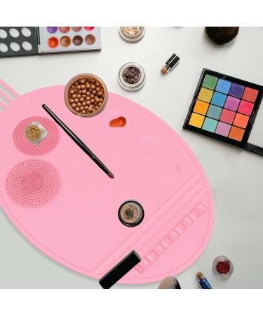 Brush Cleaning Mat Makeup Brush Cleaning Mat Scrubbing Mat for Daily Use Valentine's Day All Pink - Buy Online on SooperMarket.com