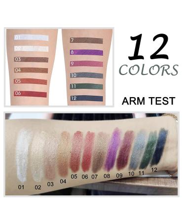 Cream Eyeshadow Stick 2-in-1 Eye Shadow Pencil Crayon with Smudger | Waterproof & Long-Lasting Eye Makeup | Midnight Black Blue Shimmer Eye Shadow Stick - Buy Online on SooperMarket.com