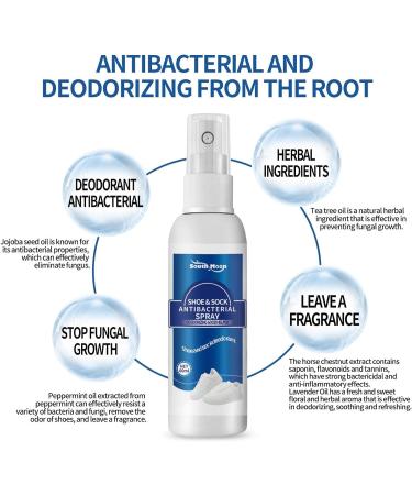 Moukkey Shoe Deodorizer Spray - 2.11 oz Plant-Based Foot Odor Remover | Multi-Purpose Shoe Odor Control for Sneakers, Boots, and Sandals - Buy Online on SooperMarket.com