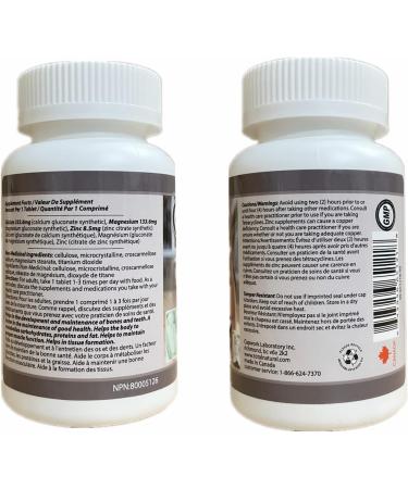 Calcium Zinc Magnesium 476mg 90 Tablets 1 bottle by Total Natural Safe and Natural Join Support Health Supplement for Men and Women GMP Premium Ingredients - Buy Online on SooperMarket.com