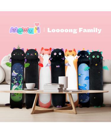 Mewaii 36in Long Cat Plush Pillow - Big Eyes Kitten Stuffed Animal Toy for Kids | Purple Hugging Pillow 36inch - Buy Online on SooperMarket.com