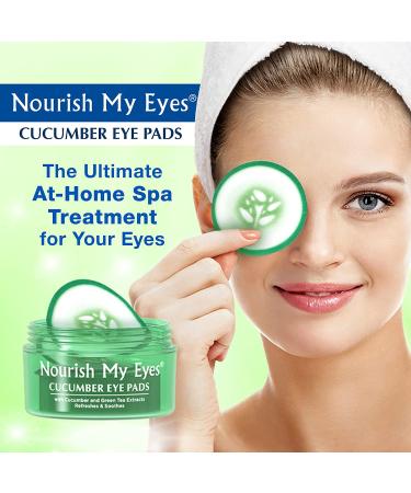 Nourish My Eyes Cucumber and Green Tea Pads - 36 Pads, Reduce Puffiness, Revitalize Eyes, Easy-to-Use Spa Treatment for Dark Circles (Pack of 2) - Buy Online on SooperMarket.com