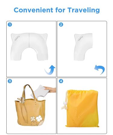 HEETA Portable Folding Potty Training Seat for Kids - Non-Slip, Travel-Friendly, Easy to Clean - Comfortable No-Gap Design (White) - Buy Online on SooperMarket.com
