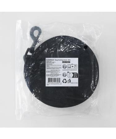 Looxmeer Dog Tow Lines - Robust 3m to 30m Leashes with Storage Bag & D-Carabiner for Training | Durable & Versatile Black Dog Leash - Buy Online on SooperMarket.com