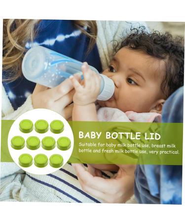 10-Pack Mam Lid Milk Airtight Plastic Glass - Replacement Caps for Bottles | Compatible with Water Holders & Breastfeeding | Green 4.3x4.3x1.5cm - Buy Online on SooperMarket.com