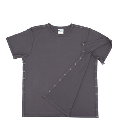 Shirt after the shoulder Men Women Unisex sizes L Grey