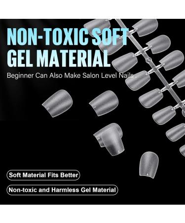 TOMICCA Extra Short Coffin Nail Tips Clear Nail Tips Natural False Nails Coffin French Acrylic Nails Artificial Nails Tips for Girls Women (240 Pcs 15 Sizes) 5.Extra Short Coffin - Buy Online on SooperMarket.com