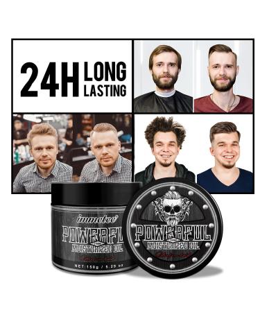 Immetee Hair Pomade for Men - Strong Hold High Shine Water-Based Clay - 150g Easy to Wash Non-Greasy Hair Wax for All Styles - Buy Online on SooperMarket.com