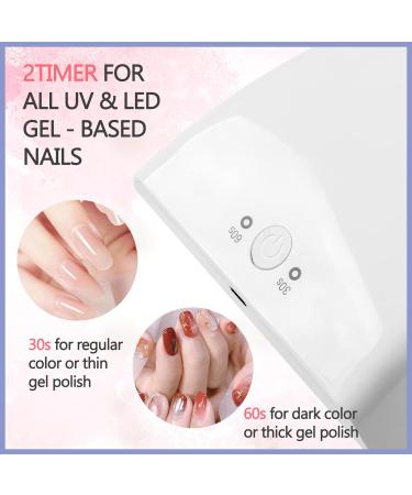 ANGNYA 30W UV Nail Lamp for Gel Nails - Professional Nail Dryer with 2 Timers - Portable UV Lamps for Nail Art at Home and Salons (White) - Buy Online on SooperMarket.com
