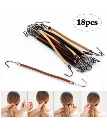 BinaryABC Ponytail Hooks Holder Bungee Bands - 18Pcs | Shop Now - Buy Online on SooperMarket.com