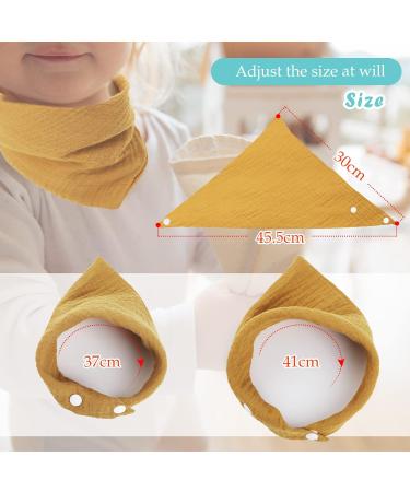 WD&CD Triangle Baby Dribble Bibs - 4 Pack, Adjustable Button, Soft & Absorbent | Boys Girls - Buy Online on SooperMarket.com