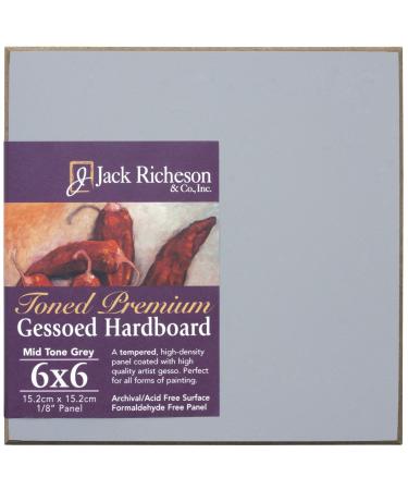Jack Richeson Richeson Mid Grey Toned Gessoed 1/8 Hardboard 6x6