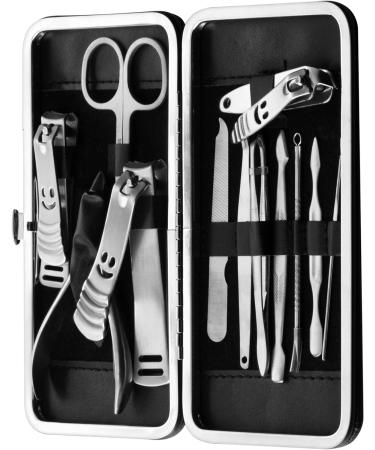 LaRoc 12pc Manicure & Pedicure Set - Nail Clippers Cuticle Remover - Luxurious Face Foot Hand Nail Care Kit - Pedicure Sets for Feet Mens Grooming Kits & Manicure Set for Women - Buy Online on SooperMarket.com