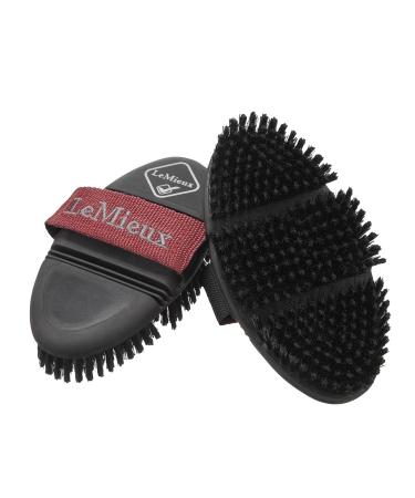 LeMieux Flexi Soft Body Brush for Horses - Black - Synthetic Bristles - Ergonomic Shape - One Size One Size Black