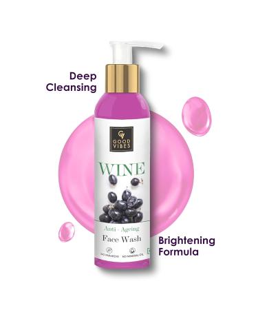 Good Vibes Wine Face Wash 120ml - Skin Firming Moisturizing & Softening - International Shipping Available - Buy Online on SooperMarket.com