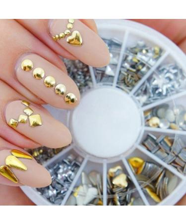 6 Styles Silver/Gold Nail Art 3D Glitter Rhinestones Gems Decoration Wheel Very Practical and Popular Practical design and Durable - Buy Online on SooperMarket.com