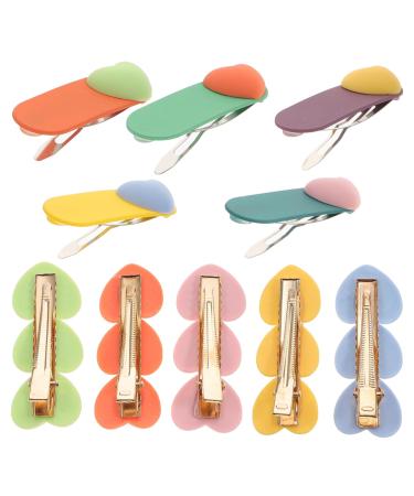 ORFOFE 5 Pairs Love Color Matching Hair Clip Little Hair Accessories Little Girl Accessories Hairpin Hair Clips for Hair Clips Cute Barrettes for Girl Hair Clips