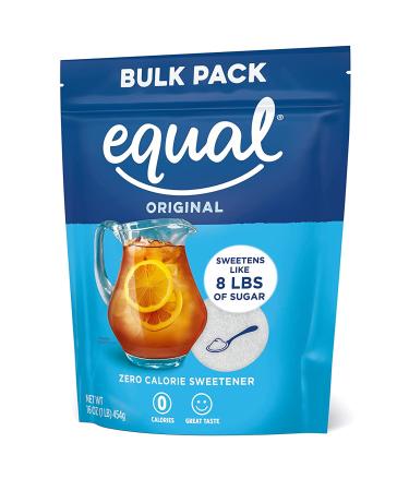 EQUAL 0 Calorie Sweetener Granulated Sugar Substitute, 1lb Bulk Bag, Blue, Pack of 1 - Buy Online on SooperMarket.com