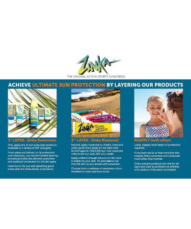Zinka Sunny Days Family Pack - SPF 30/50 Sunscreen for Face Body & Lips | UVA/UVB Protection | Water Resistant & Paraben-Free | Includes Nosecoats Lotions Face Sticks & Lip Balms - Buy Online on SooperMarket.com