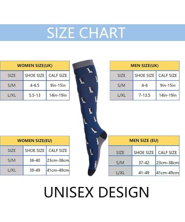 Leostep Compression Stockings for Women & Men - 20-30 mmHg Support Socks (7 Pairs) for Travel Pregnancy Nursing & Running - Size S-M - Buy Online on SooperMarket.com