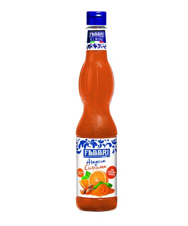 FABBRI 1905 - Orange and Turmeric Syrup | Fabbri Syrup with Natural Orange and Turmeric Aroma For Mixing in Drinks as Topping on Ice or for Baking and Cooking. | Contents: 560 ml
