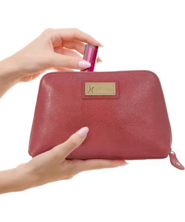Catwalk Collection Handbags | Ladies Leather Makeup Bag | Medium Cosmetic Bag - Emma in Grey - Ideal for Handbag Essentials - Buy Online on SooperMarket.com
