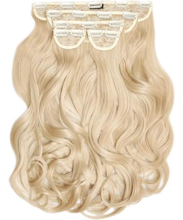 Lullabellz Super Thick Blow Dry Wavy Clip In Hair Extensions 5-Piece 22-Inch Length Light Blonde - Buy Online on SooperMarket.com