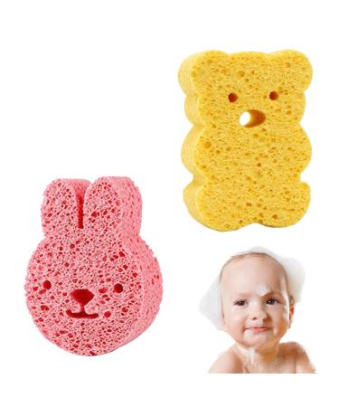 Bathing sponge for babies 2PCs bathing sponge children baby washing sponge bathing sponge children spoiled washing pads for babies and children bathing sponge konjac bathing sponge for baby cartoon form