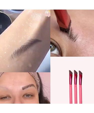 2Pcs Multi-Function Eyebrow Brush Set for Shaping and Concealing Eyes - Square & Angled Brushes - Buy Online on SooperMarket.com