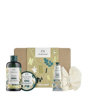 The Body Shop Nourish & Flourish Moringa Body Care Gift Set Vegan 4-Piece Gift Set